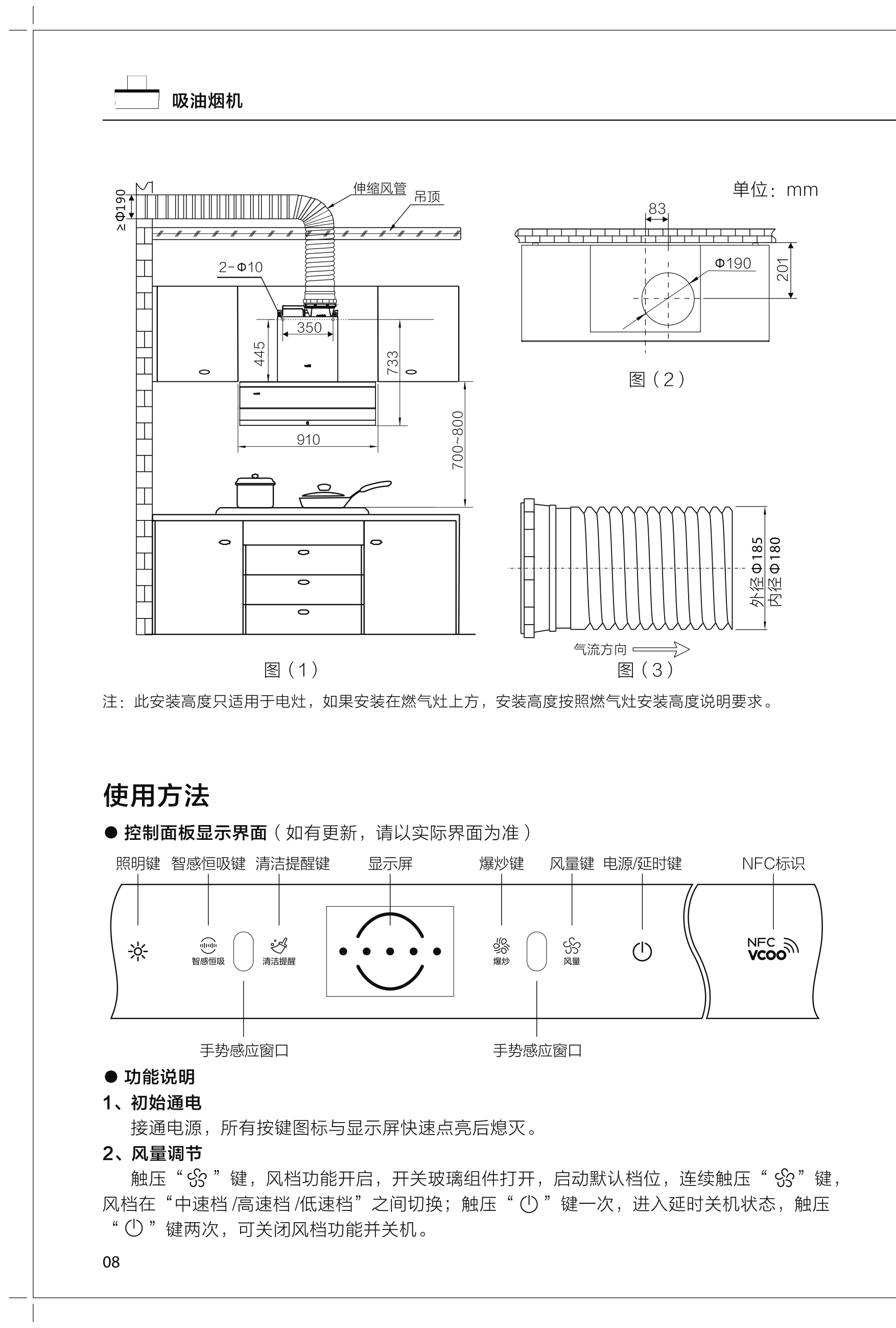 爱妻油烟机安装示意图图片